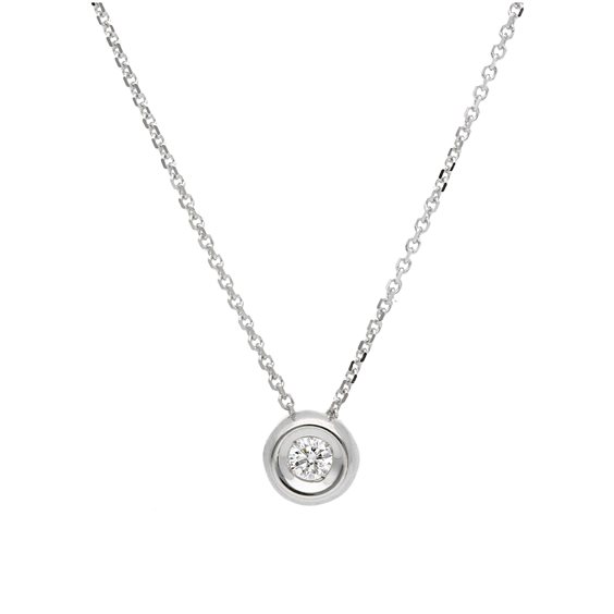 Collana Gioielleria Dossena  Donna 9ktbrilli in Oro bianco Diamante 0.07 Ct 282988BB SONGA - 282988BB SONGA